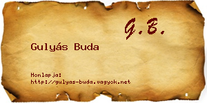 Gulyás Buda névjegykártya